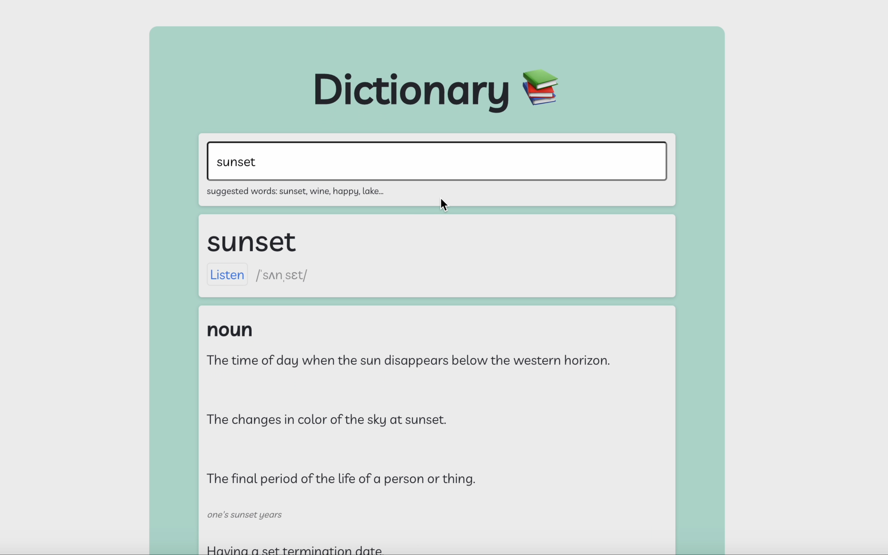 dictionary app