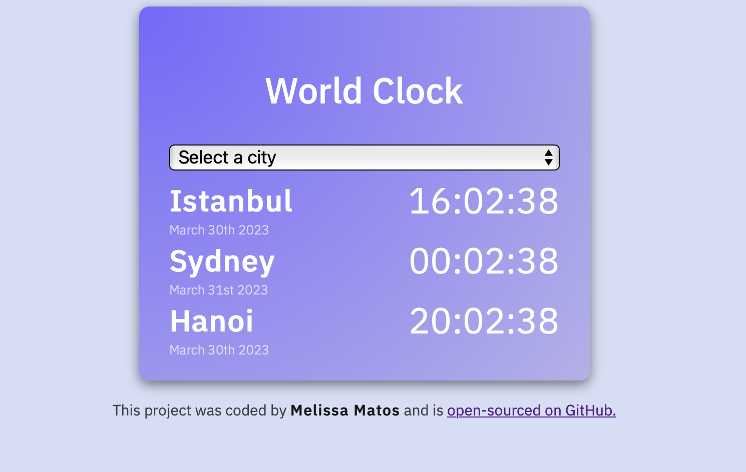 world clock app
